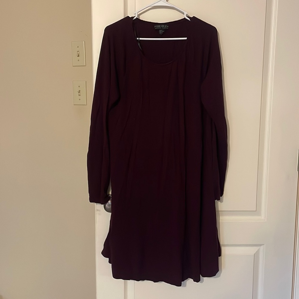 Long Sleeve Purple Dress